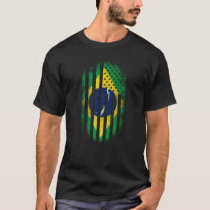 T-shirt Drapeau américain brésilien   Brésil et concept