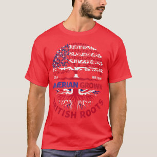 T-shirt Drapeau américain britannique aux racines britanni