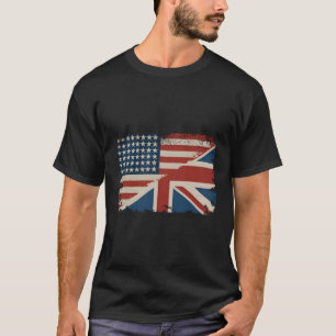 T-shirt Drapeau américain britannique Grande-Bretagne Unio