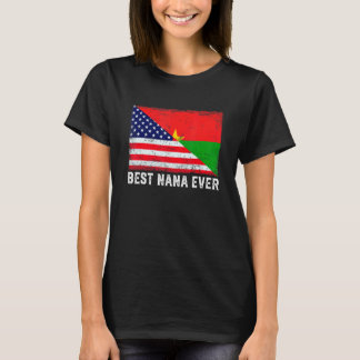 T-shirt Drapeau américain Burkina Faso Drapeau Best Nana J