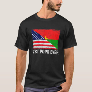 T-shirt Drapeau américain Burkina Faso Drapeau meilleur po