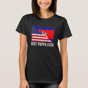 T-shirt Drapeau américain Cambodge Drapeau meilleure famil