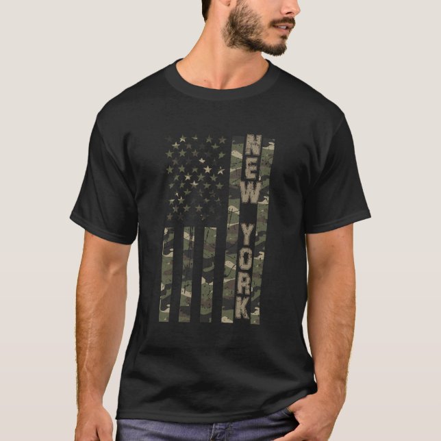T-shirt Drapeau américain Camo W Us (Devant)