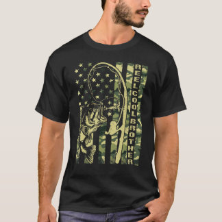T-shirt Drapeau Américain Camouflage Frère Reel Cool Homme