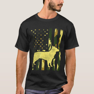 T-shirt Drapeau américain camouflage Heeler Animal Chien d