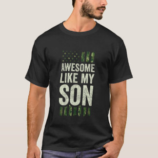 T-shirt Drapeau Américain Camouflage Militaire - Génial Co