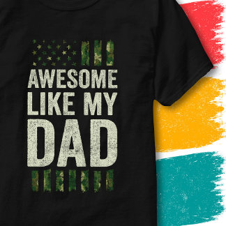 T-shirt Drapeau américain camouflage militaire Génial comm