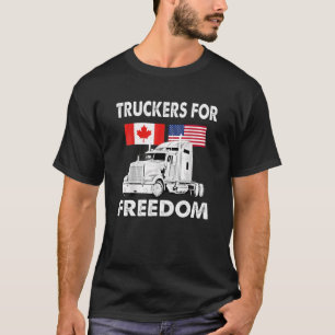 T-shirt Drapeau américain Canada Convoi pour la liberté