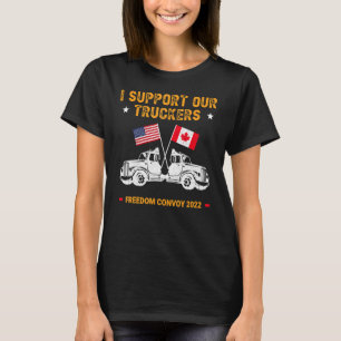 T-shirt Drapeau américain Canada Convoi pour la liberté du