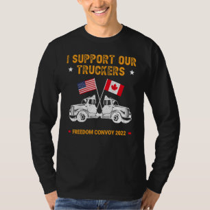 T-shirt Drapeau américain Canada Convoi pour la liberté du