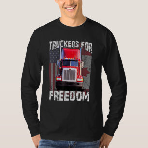 T-shirt Drapeau américain Canada Convoi pour la liberté du