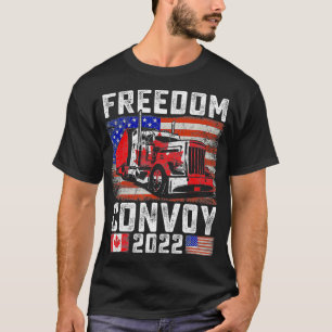 T-shirt Drapeau américain Canada Convoi pour la liberté du