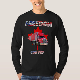 T-shirt Drapeau américain Canada Convoi pour la liberté du