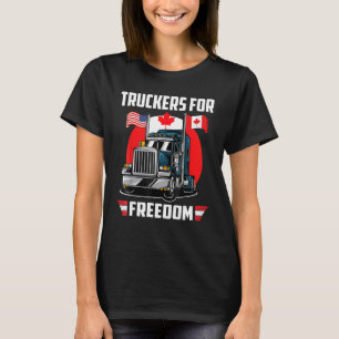 T-shirt Drapeau américain Canada Convoi pour la liberté du