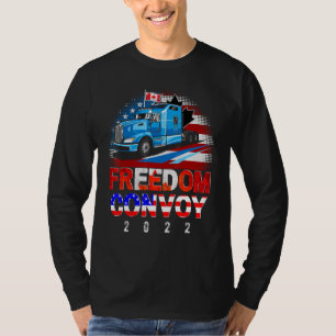 T-shirt Drapeau américain Canada Convoi pour la liberté du