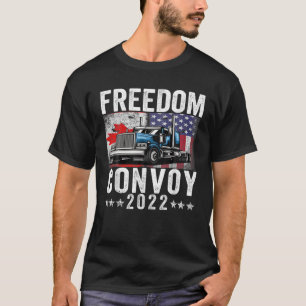 T-shirt Drapeau américain Canada Convoi pour la liberté du