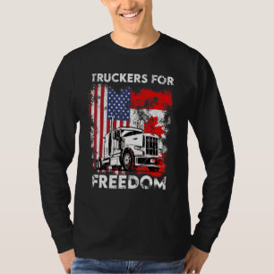T-shirt Drapeau américain Canada Convoi pour la liberté du