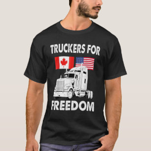T-shirt Drapeau américain Canada Convoi pour la liberté du