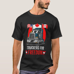 T-shirt Drapeau américain Canada Convoi pour la liberté du