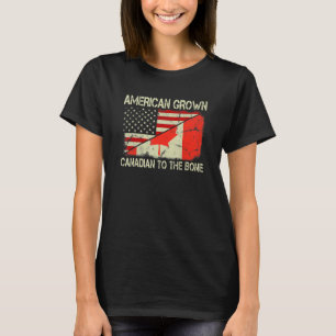 T-shirt Drapeau Américain Canadien À L'Oeil Us Canada