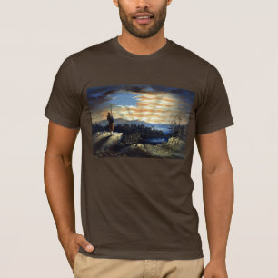 T-shirt Drapeau américain céleste dans le ciel, Zouave Gue