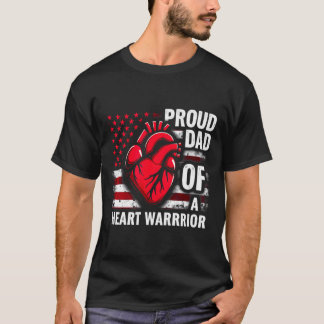 T-shirt Drapeau américain CHD Sensibilisation Papa fière d