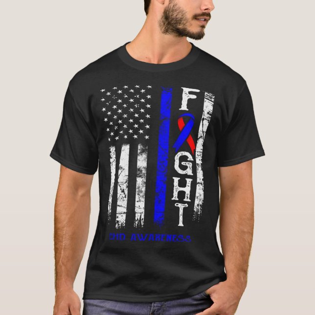 T-shirt Drapeau américain CHD Warrior (Devant)