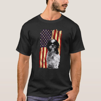 T-shirt Drapeau américain Chih Tzu Patriotique Juillet 4 C