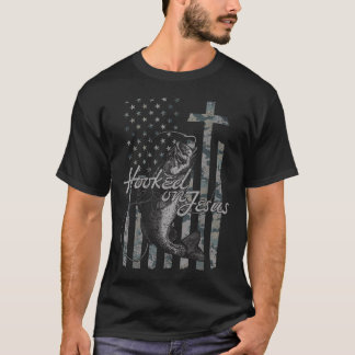 T-shirt Drapeau américain chrétien accroché à Jésus