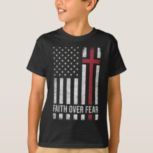 T-shirt Drapeau américain chrétien Usa Foi chrétienne amér