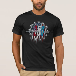 T-SHIRT DRAPEAU AMÉRICAIN CLASSIQUE RÉTRO CHROME AMERICA 2