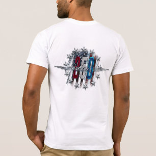 T-SHIRT DRAPEAU AMÉRICAIN CLASSIQUE RÉTRO CHROME AMERICA 2