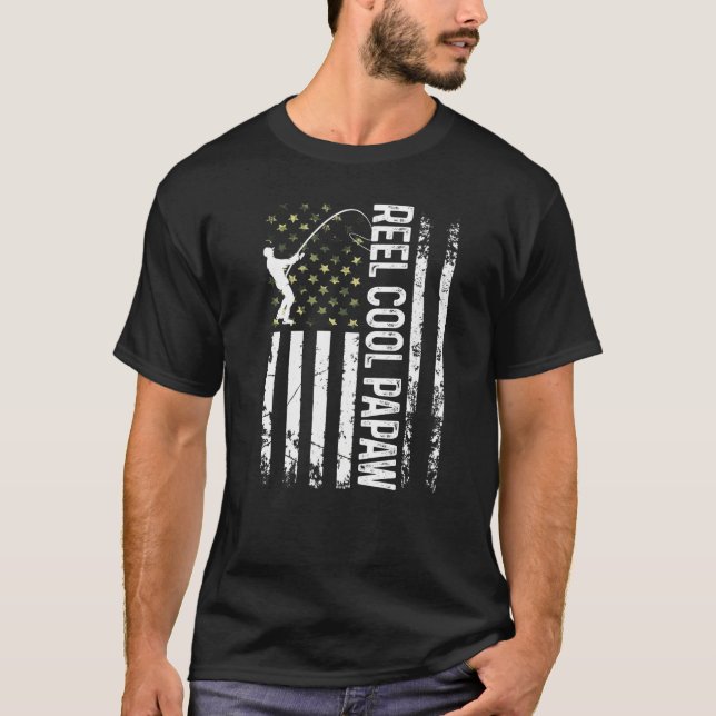 T-shirt Drapeau américain Cool Papaw Pour Daddy Husba (Devant)