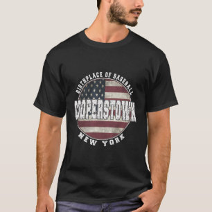 T-shirt Drapeau américain Cooperstown New York