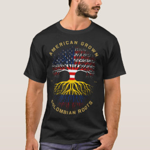 T-shirt Drapeau Américain Cultivé Avec Des Racines Colombi