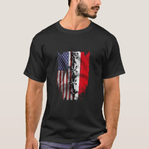 T-shirt Drapeau Américain Cultivé Indonésie Racines USA In