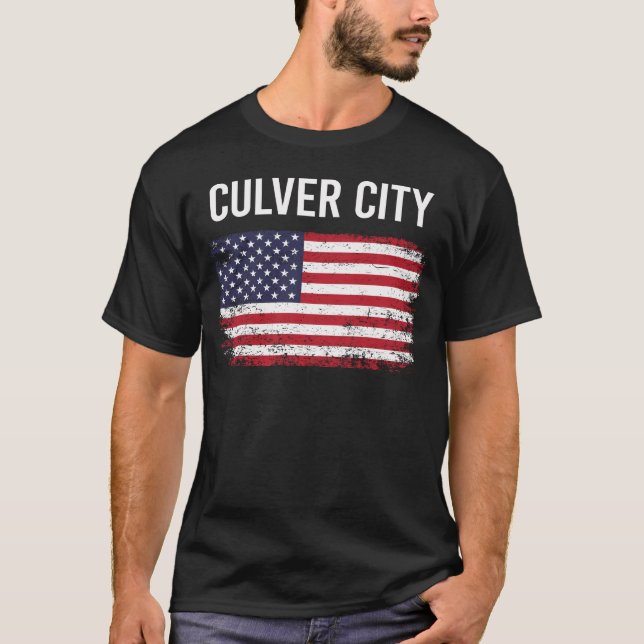 T-shirt Drapeau Américain Culver City (Devant)