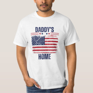 T-shirt Drapeau américain Daddys Accueil Trump Drapeau