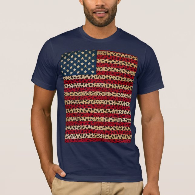 T-shirt Drapeau américain dans la conception d'impression (Devant)