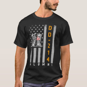 T-shirt Drapeau américain DD 214 Vintage
