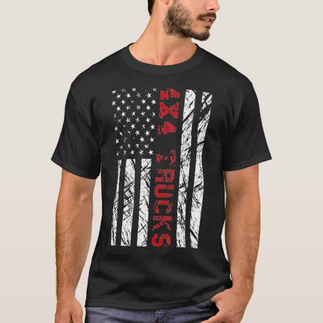 T-shirt Drapeau américain de 44 camions _1 (Devant)