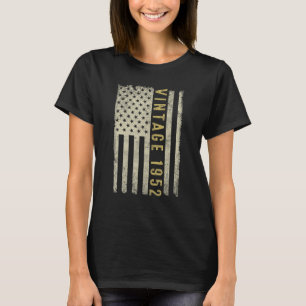 T-shirt Drapeau américain de 70 ans Vintage 1952 70e Birt