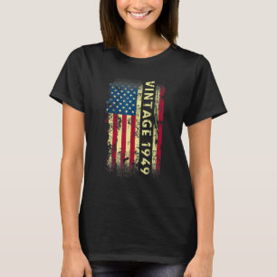 T-shirt Drapeau américain de 73 ans Vintage 1949 73e naiss