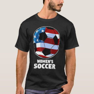 T-shirt Drapeau américain de balle de soccer Football des 