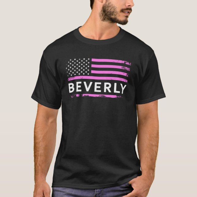 T-SHIRT DRAPEAU AMÉRICAIN DE BEVERLY POUR BEVERLY (Devant)