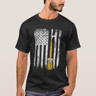 T-shirt Drapeau américain de bière d'artisanat Drapeau uss