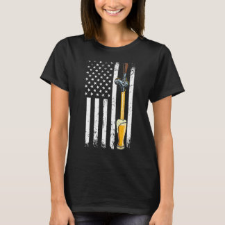 T-shirt Drapeau américain de bière d'artisanat US 4 Juille
