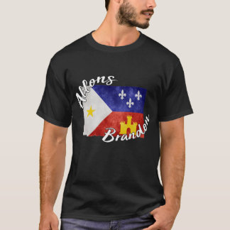 T-shirt Drapeau américain de Brandon Louisiana Acadiana