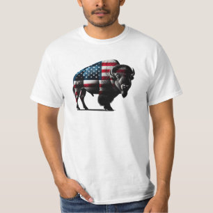 T-shirt Drapeau américain de Buffalo patriotique
