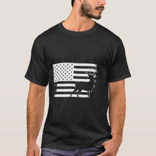 T-shirt Drapeau américain de chasse aux cerfs
